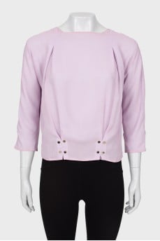 Purple blouse with 3/4 sleeves