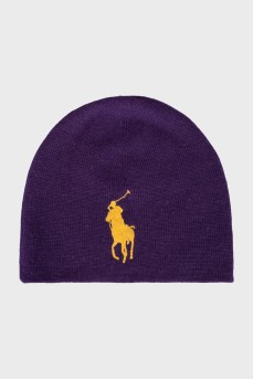 Wool hat with brand logo