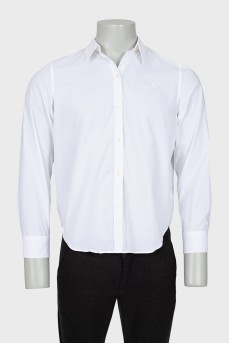 Men's white shirt with embroidered logo