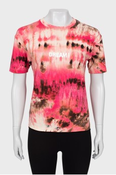 Straight-fit T-shirt in abstract print