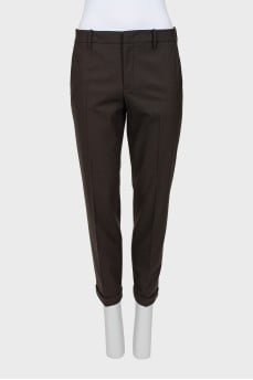 Вовняні штани коричневого кольору
