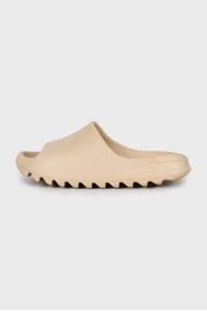 Beige chunky slides