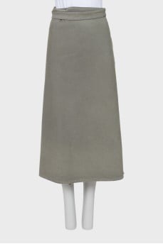 Wrap denim skirt