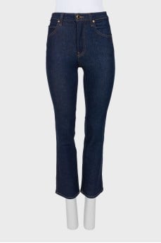 Dark blue high waist jeans