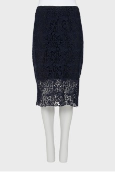 Lace dark blue skirt