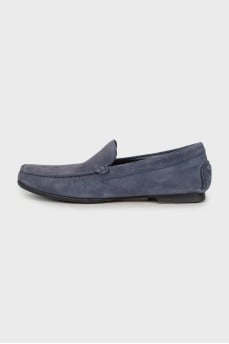 Men's dark blue moccasins