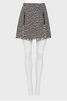 Woven skirt with tag
