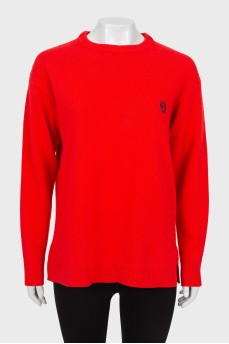 Red wool sweater