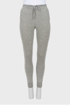 Wool and silk sweatpants