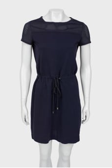 Dark blue tie dress