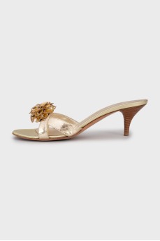 Gold embellished sandals