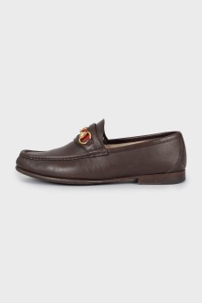 Men's loafers with gold hardware