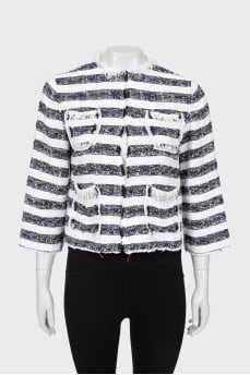 Black and white striped jacket