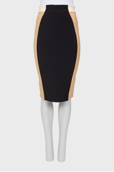 Mixed color pencil skirt with tag