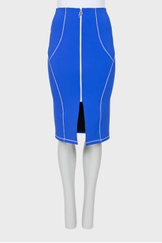 Blue pencil skirt with tag