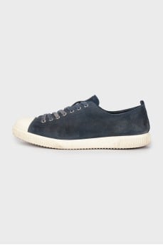 Men's blue suede sneakers