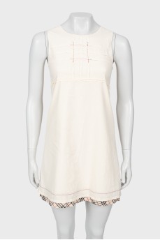 A-line dress with printed hem