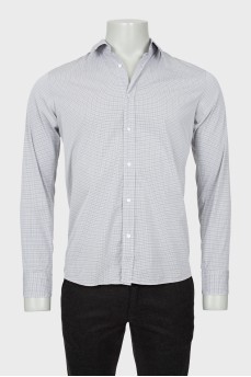 Men's gray checkered shirt