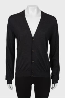 Cashmere cardigan with V-neckline 