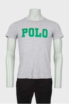 Men's gray T-shirt with logo