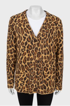 Animal print cardigan
