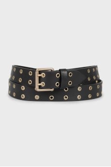 Perforated leather belt