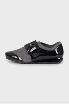 Combination sneakers with buckle