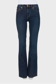 Dark blue flared jeans