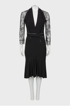 Black dress with lace