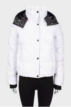 Black and white quilted jacket