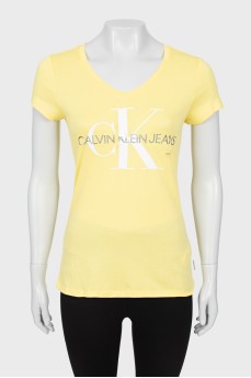 Yellow T-shirt with tag