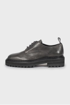 Leather shoes with chunky soles