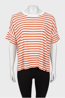 Striped linen T-shirt