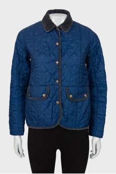 Quilted jacket with snap buttons