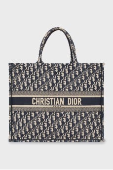 Textile bag in branded print