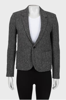 Wool jacket in fine print