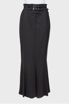 Wool maxi skirt