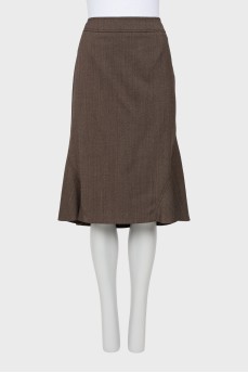 Wool midi skirt