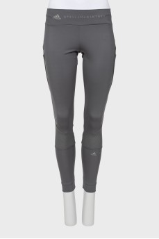 Gray leggings with perforations