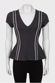 Slim fit T-shirt with cuffs