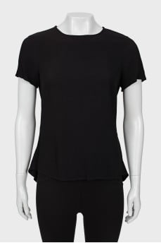 Black T-shirt long at the back