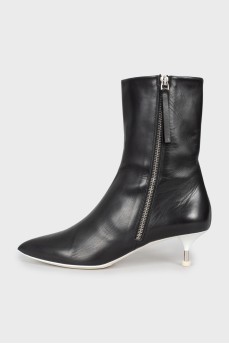 Black stiletto ankle boots