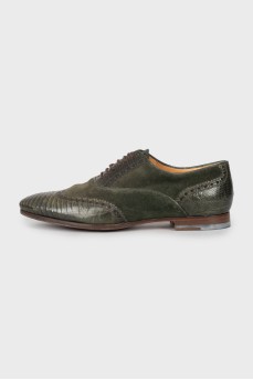Men's dark green shoes