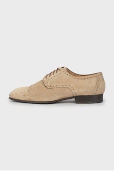 Men's suede brogues