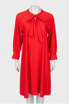 Red shift dress