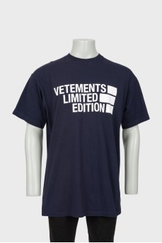 Men's long T-shirt with inscription