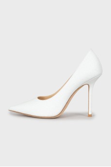 White shoes with glitter