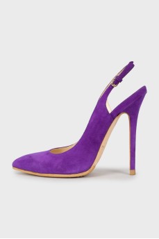 Purple suede shoes