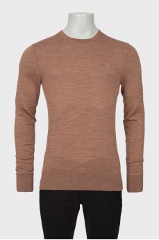 Men's wool jumper with brand logo