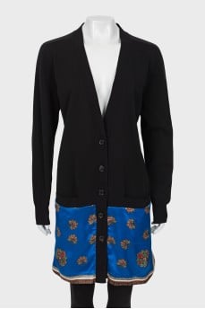 Black V-neck cardigan